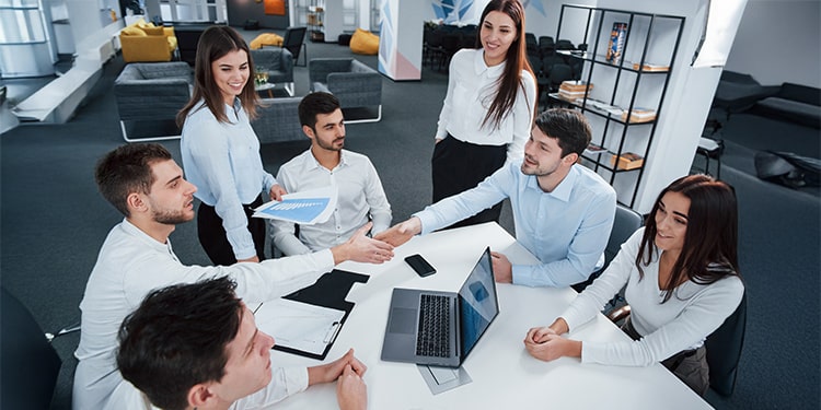 collaboration in private office