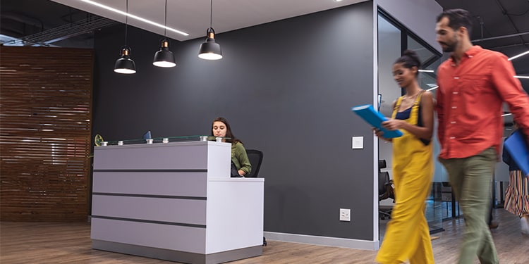 Professional front desk staff